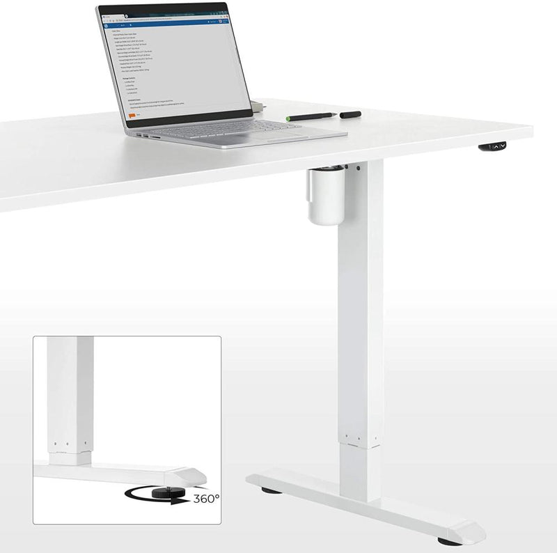 Hæve-sænkebord i hvid farve