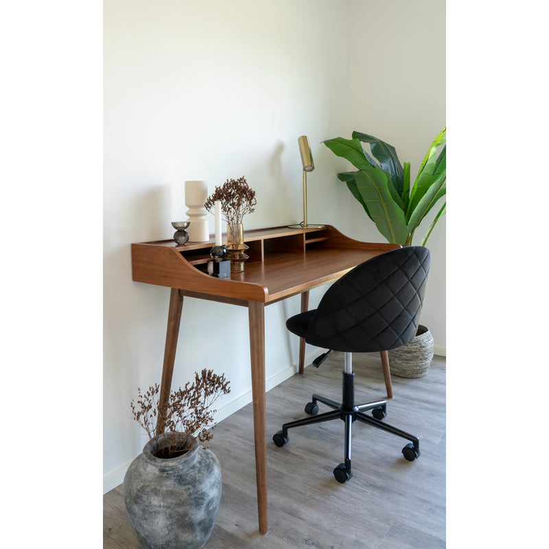 Elegant skrivebord i valnød finer