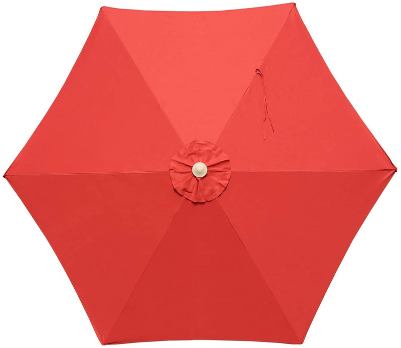 Parasol i rød farve, Ø 2,7m, uden fod