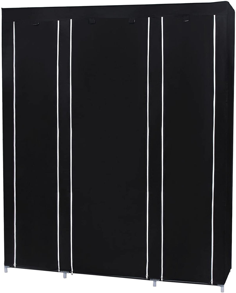 Garderobe i stof i sort farve – B150 cm