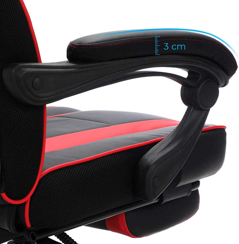 Gaming stol Nexø i sort og rød