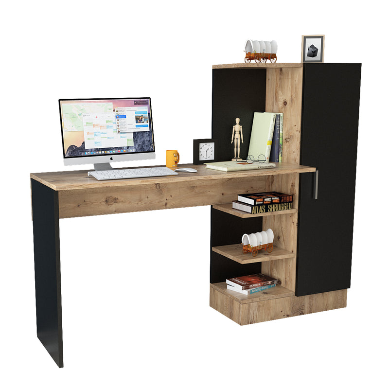 Skab med indbygget skrivebord