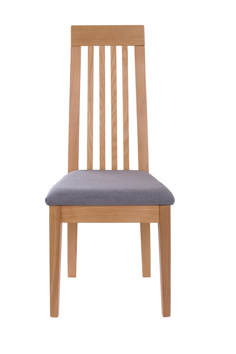 Skagen spisebordsstol i ask med betrukket sæde
