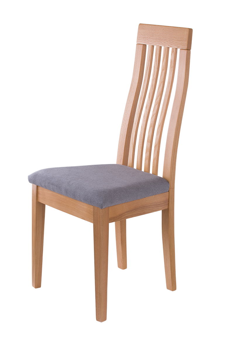 Skagen spisebordsstol i ask med betrukket sæde - sæt af 2 stk.